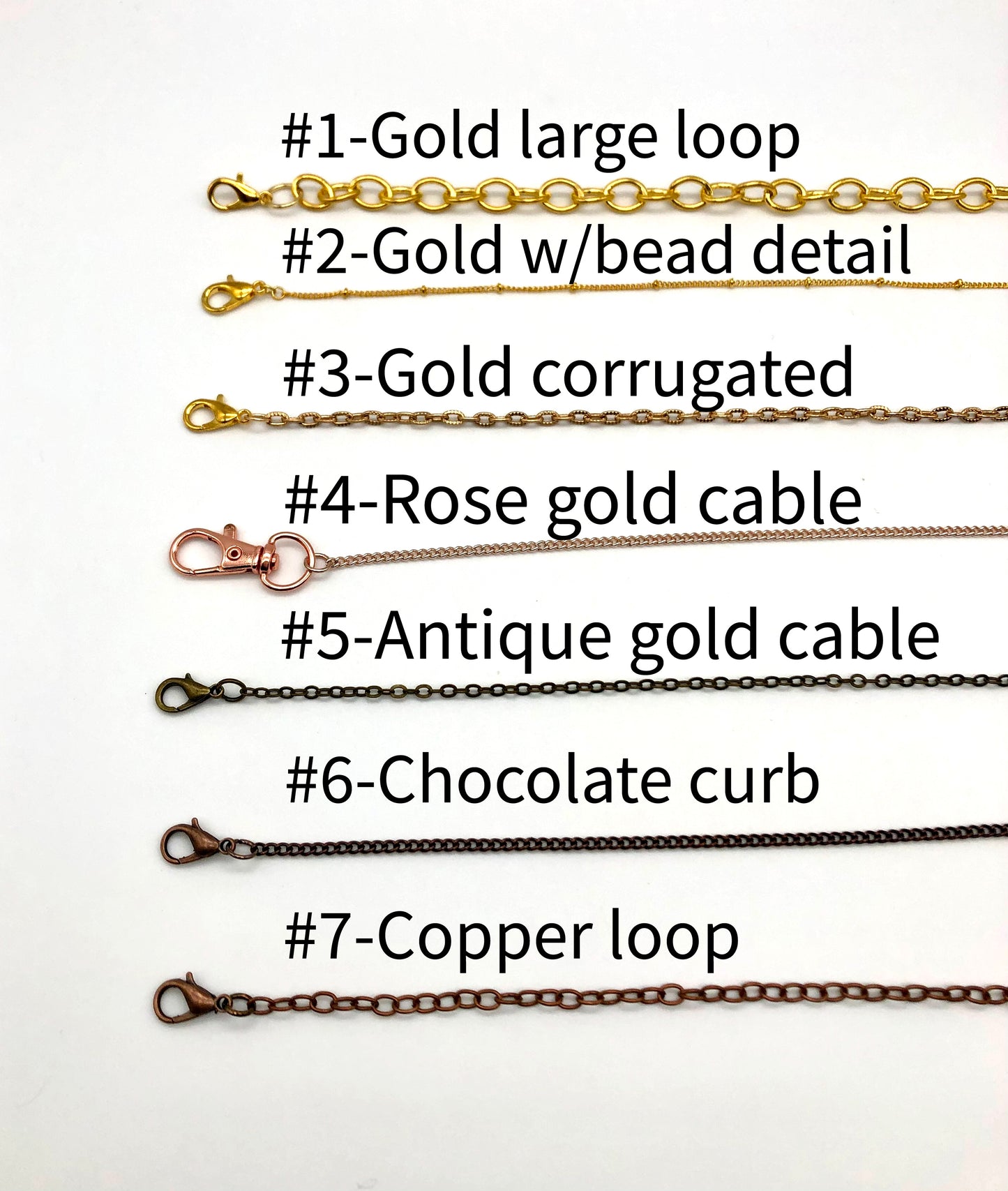 Gold face mask and eyeglass chain, lanyard, necklace