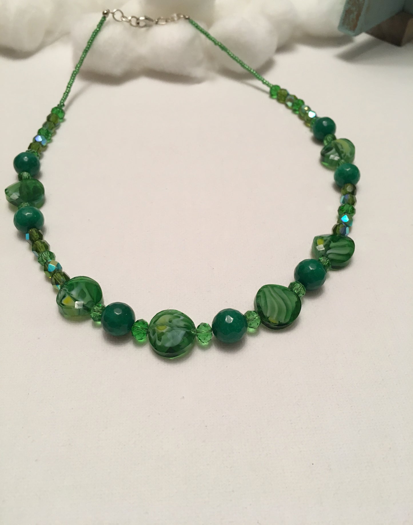 Jade Green Marble Necklace