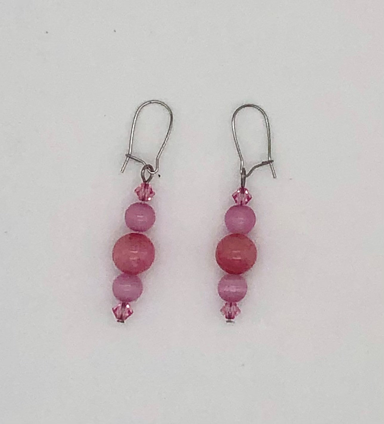 Pink rhodonite earrings