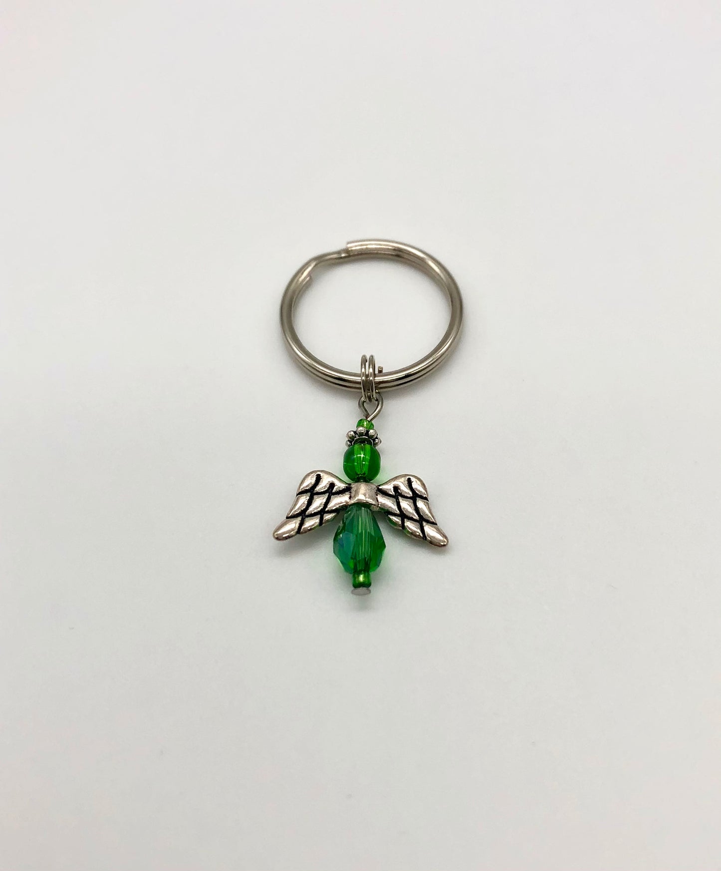 Crystal angel bead key chain