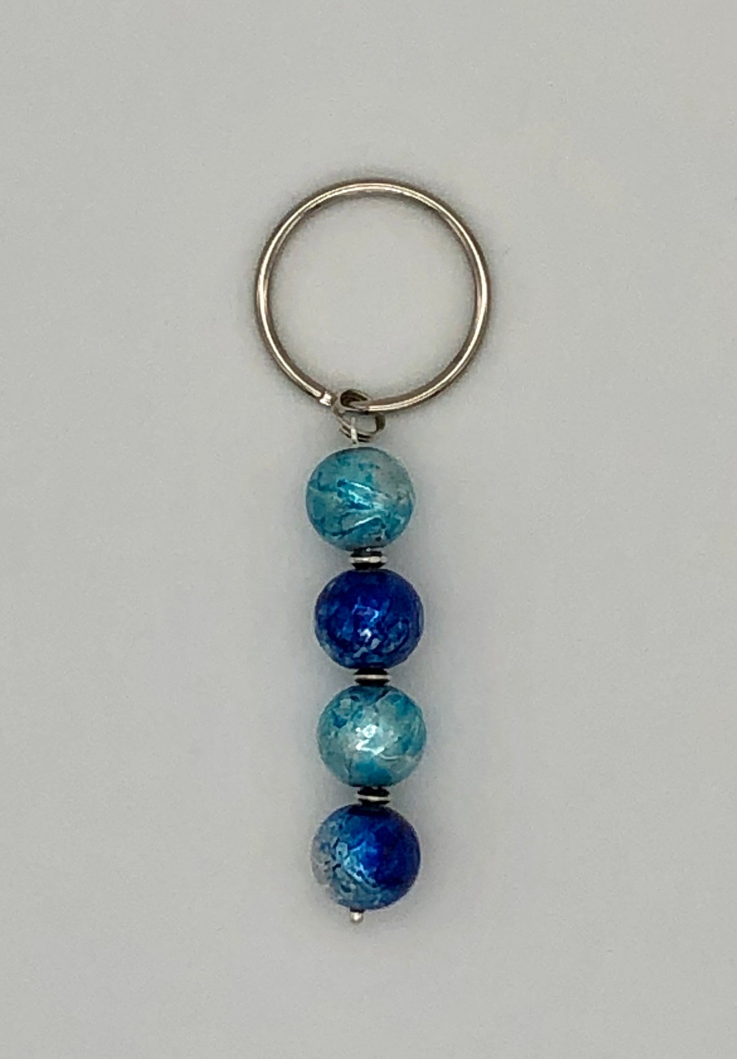 Glass bead keychains, keychains with charms
