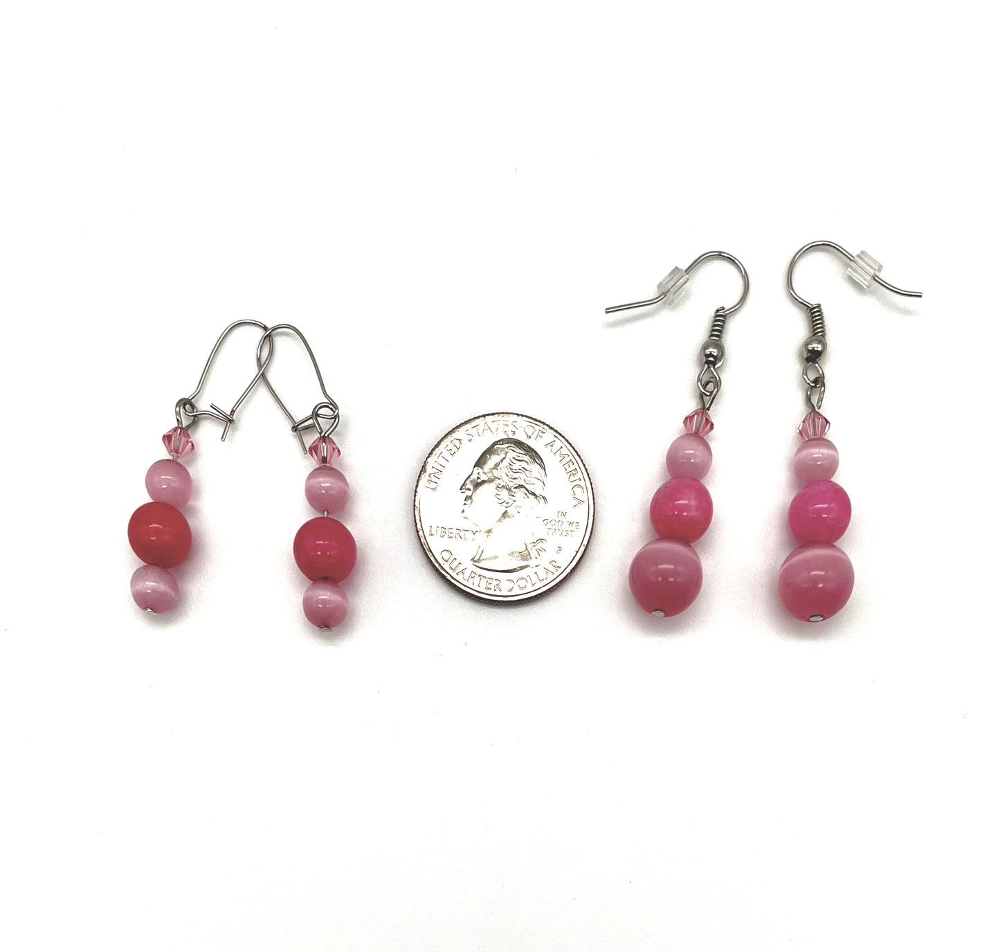 Pink rhodonite earrings