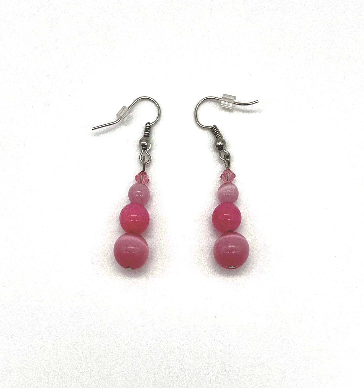 Pink rhodonite earrings