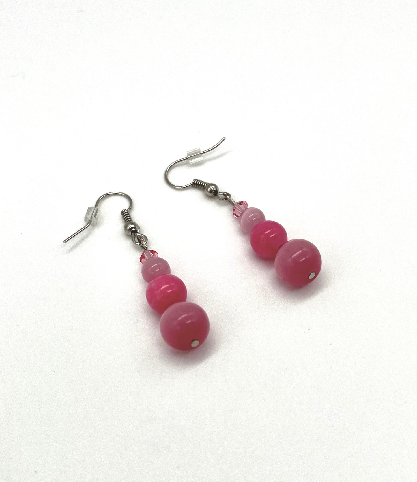 Pink rhodonite earrings