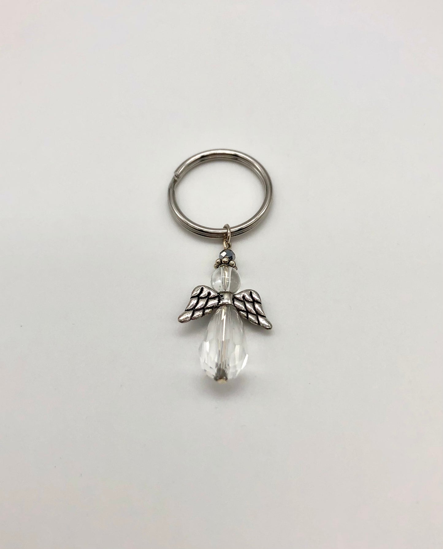 Crystal angel bead key chain