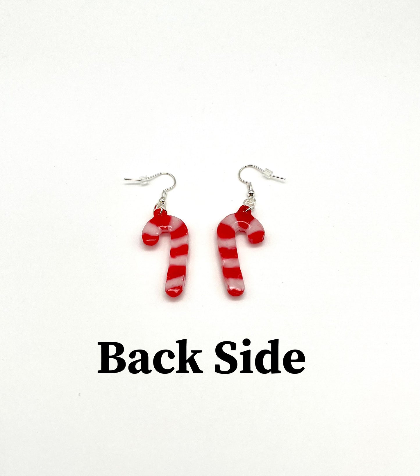 Resin candy cane earrings
