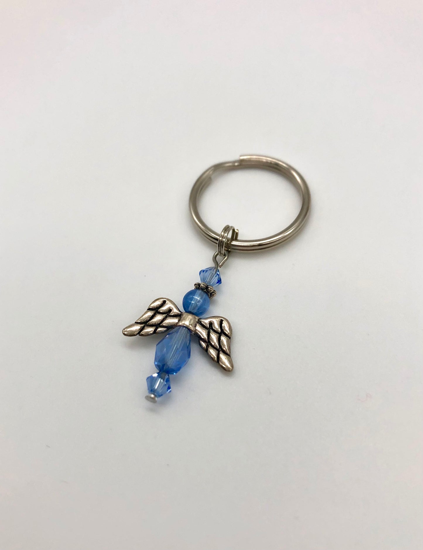 Crystal angel bead key chain