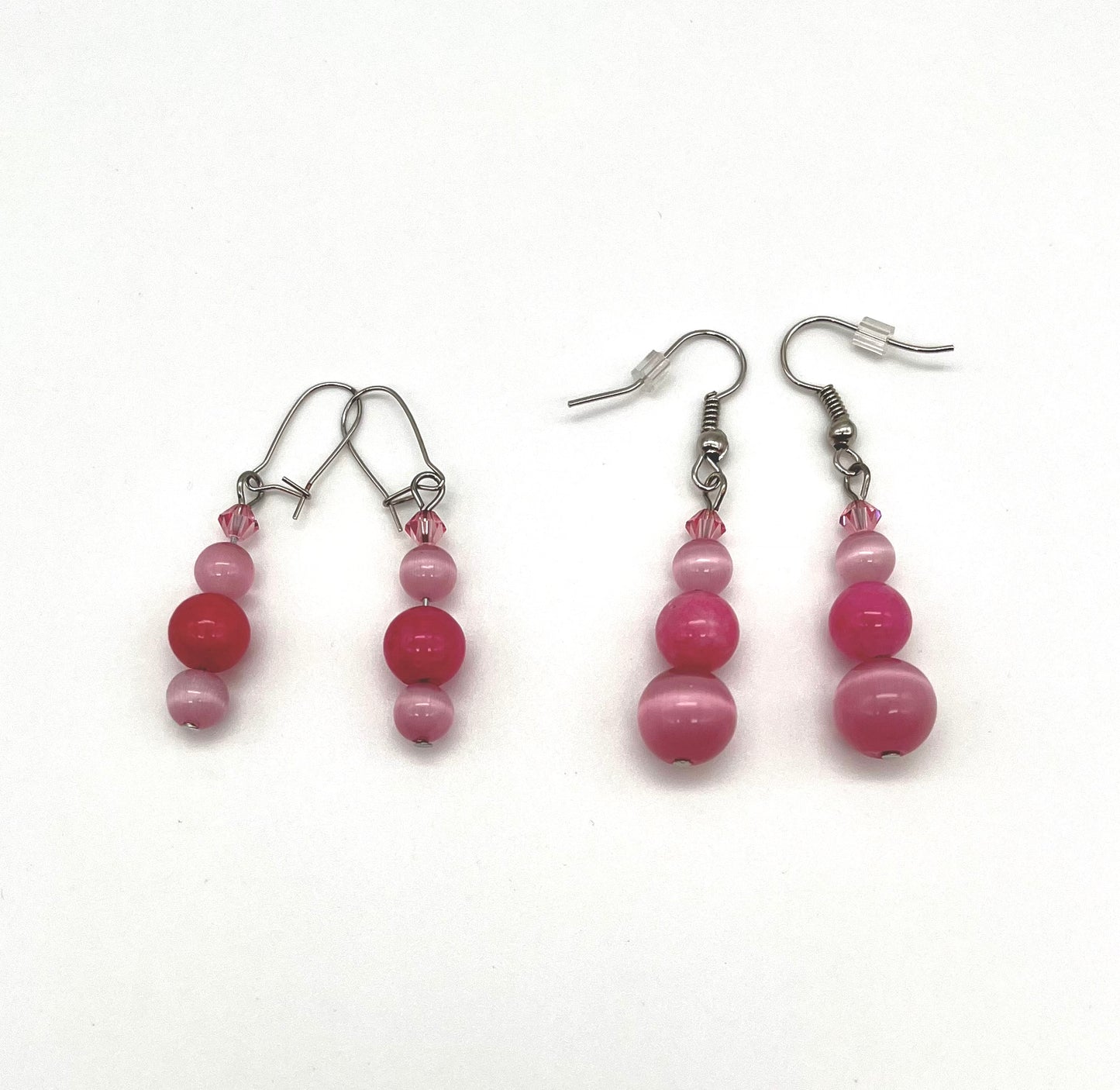Pink rhodonite earrings