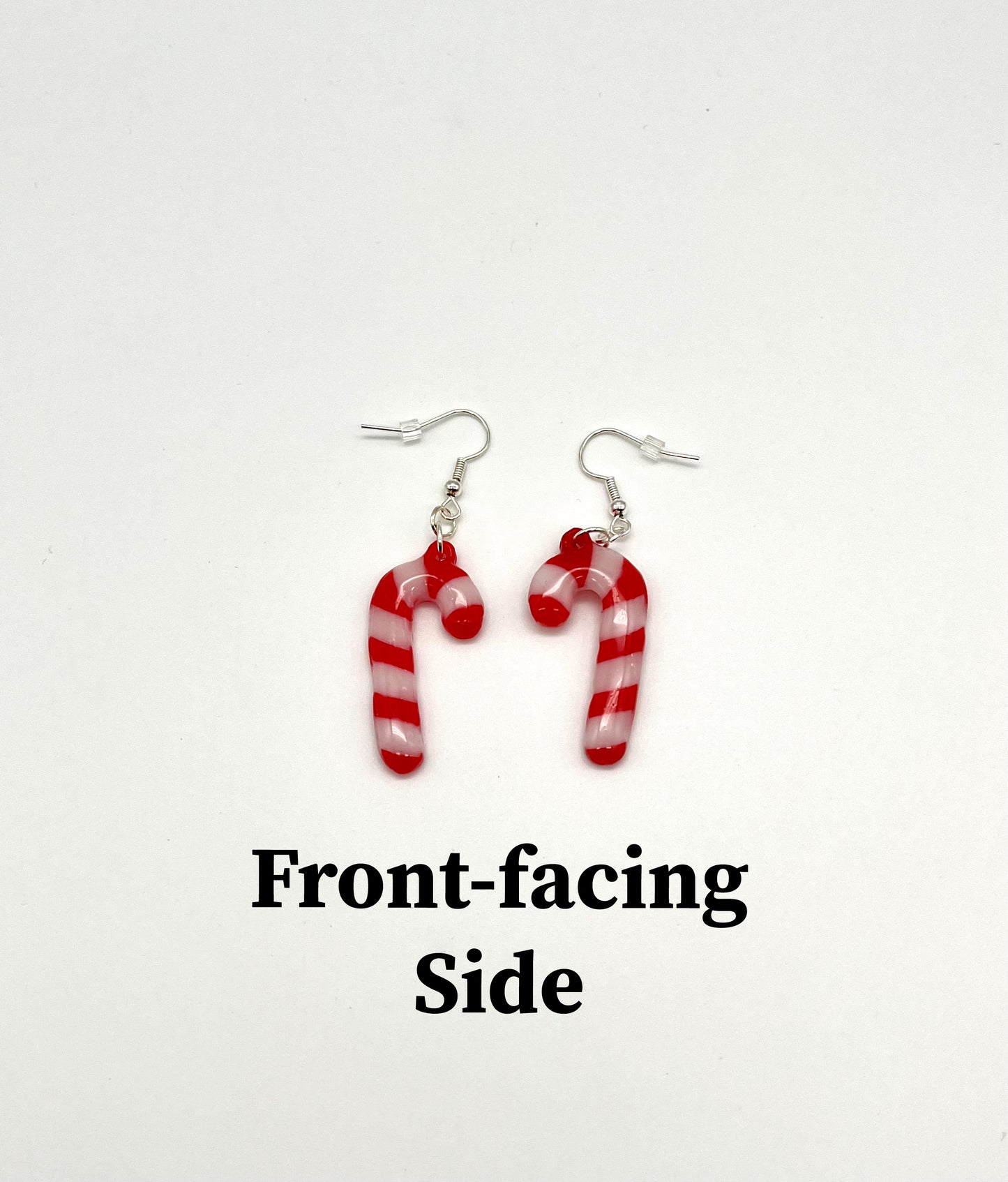 Resin candy cane earrings