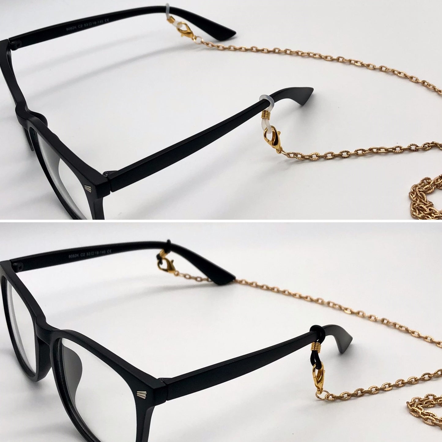Gold face mask and eyeglass chain, lanyard, necklace