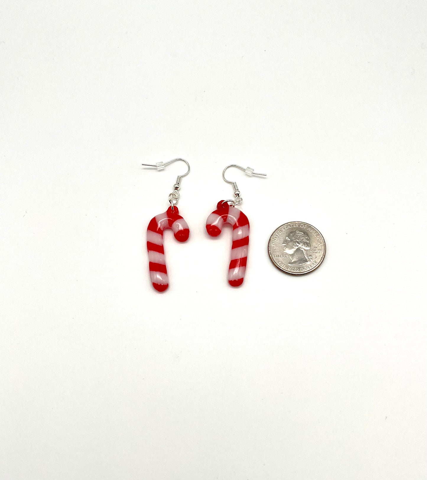 Resin candy cane earrings
