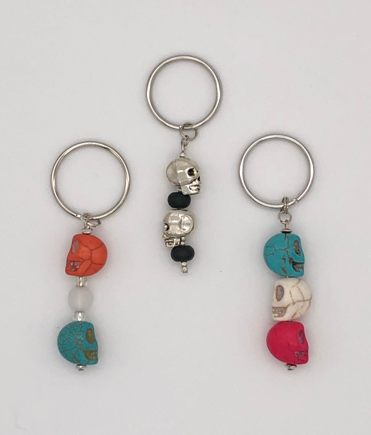 Skull bead key chain