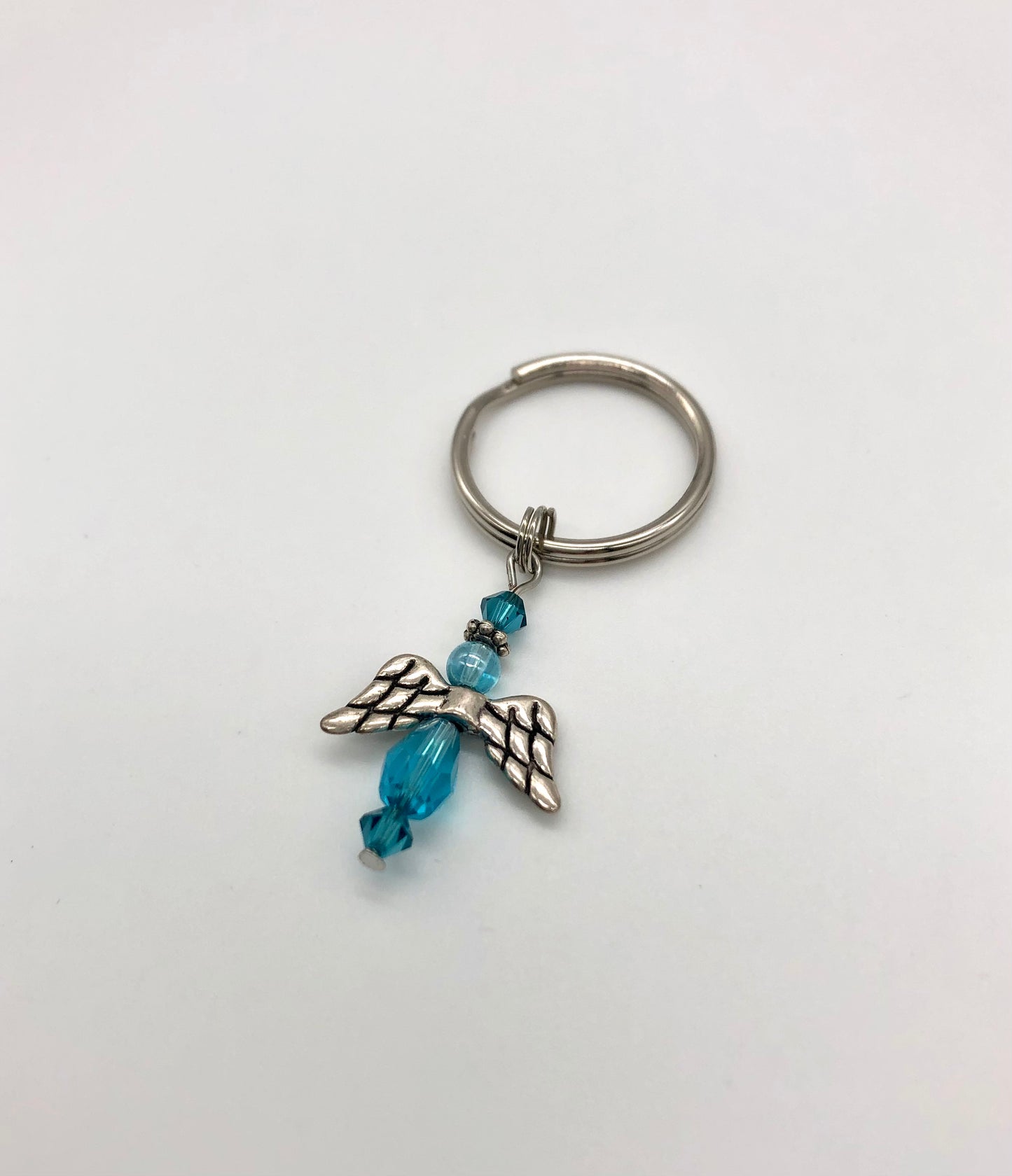 Crystal angel bead key chain