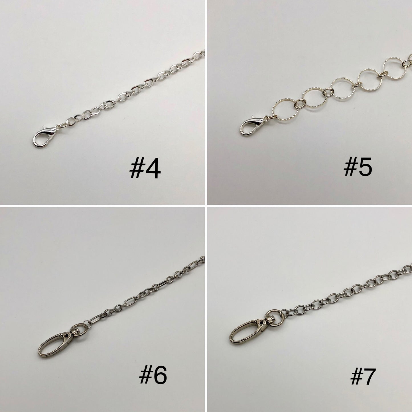Silver face mask or eyeglass chain, lanyard, necklace
