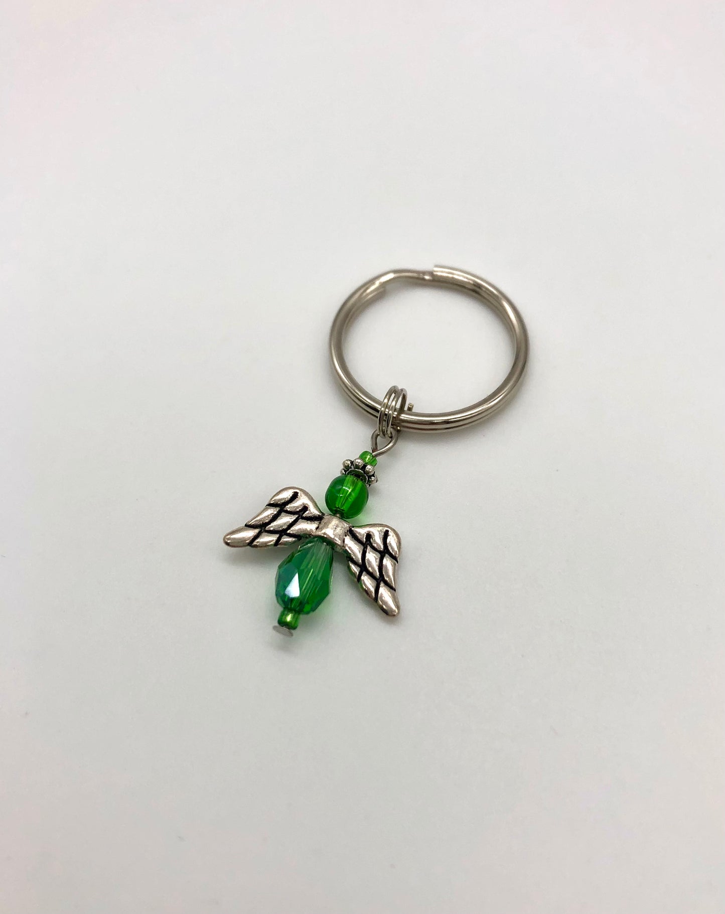Crystal angel bead key chain