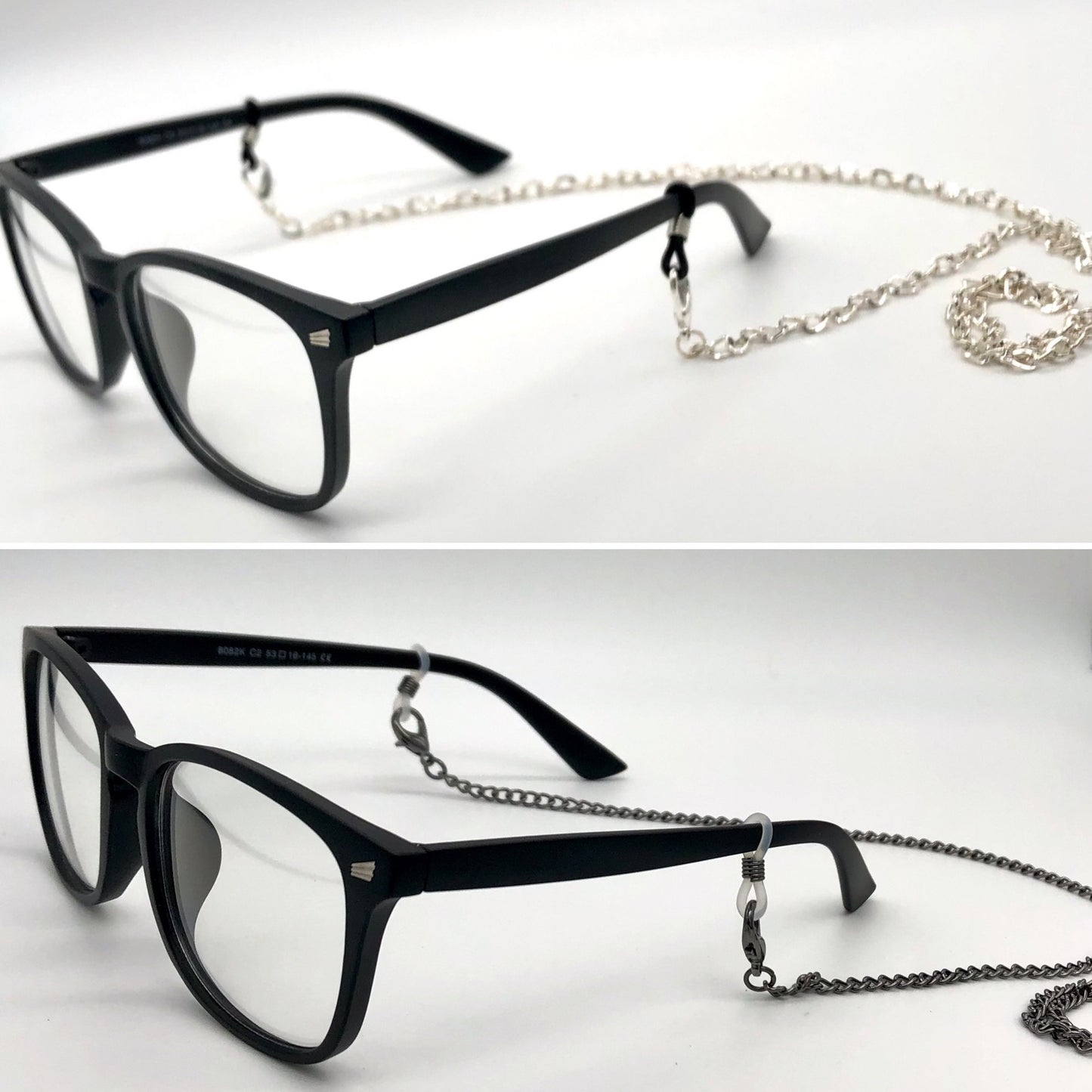 Silver face mask or eyeglass chain, lanyard, necklace