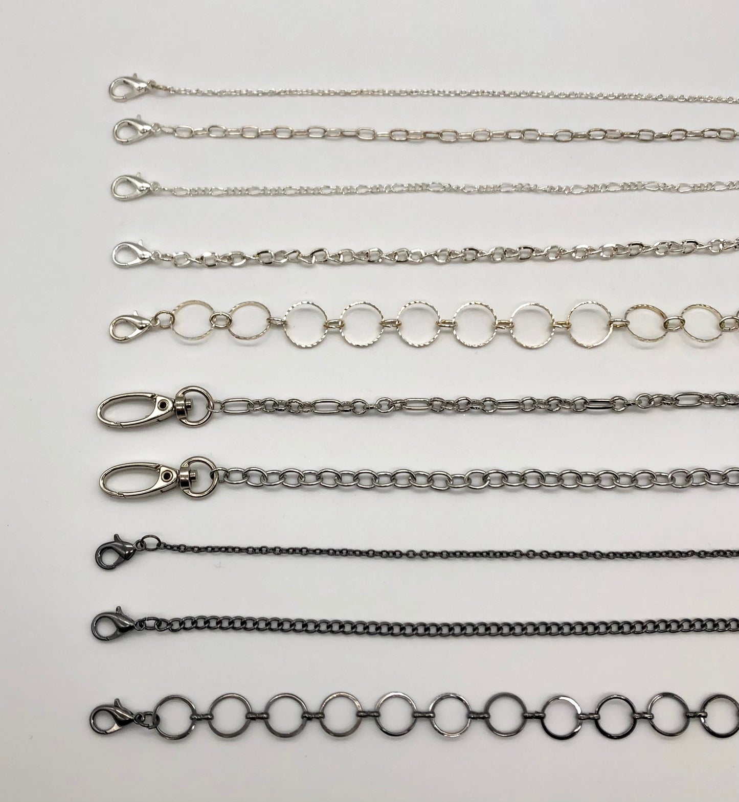 Silver face mask or eyeglass chain, lanyard, necklace