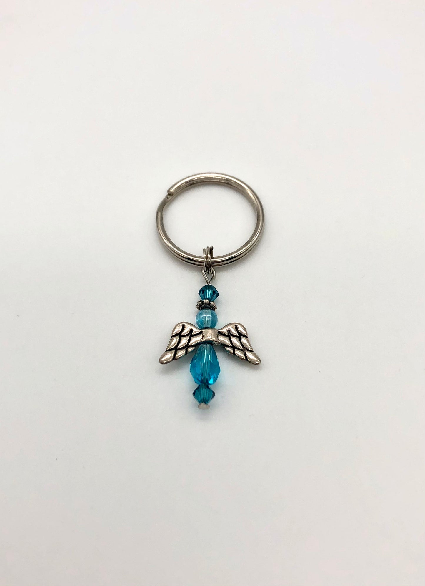 Crystal angel bead key chain