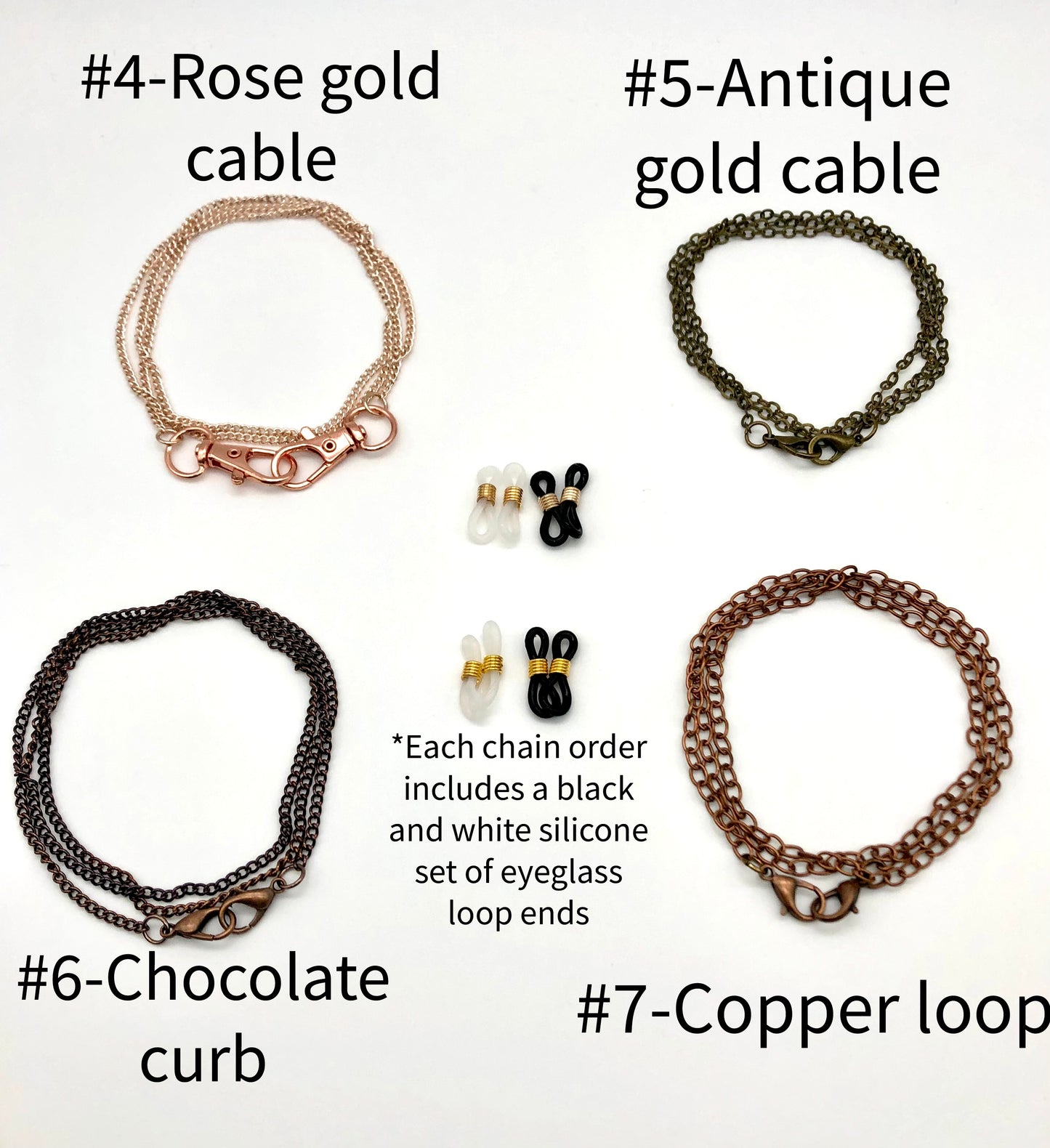 Gold face mask and eyeglass chain, lanyard, necklace