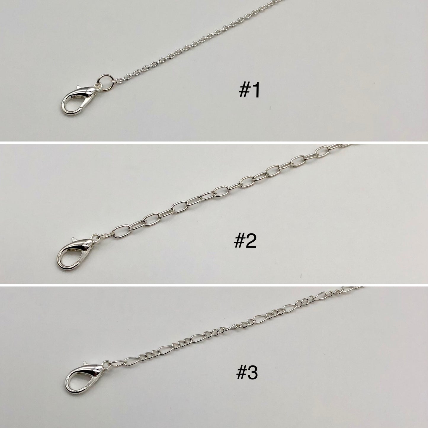 Silver face mask or eyeglass chain, lanyard, necklace