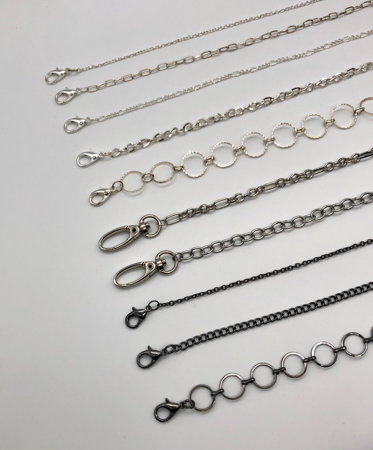 Silver face mask or eyeglass chain, lanyard, necklace